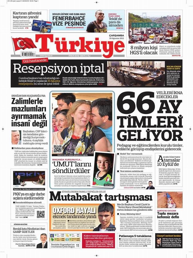 Gazete Manşetleri - 29 Ağustos Çarşamba 6