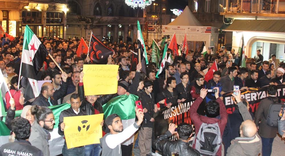 İdlip’teki Kimyasal Katliam Rusya Temsilciliği Önünde Protesto Edildi 5