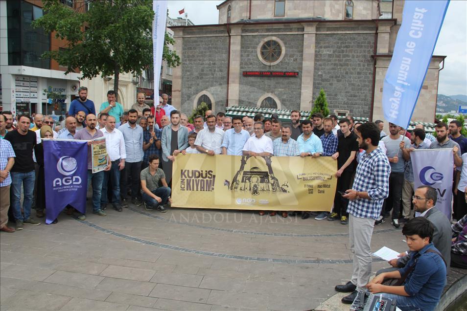 İşgalci İsrail'in Mescid-i Aksa'ya Yönelik Zulümleri Protesto  18