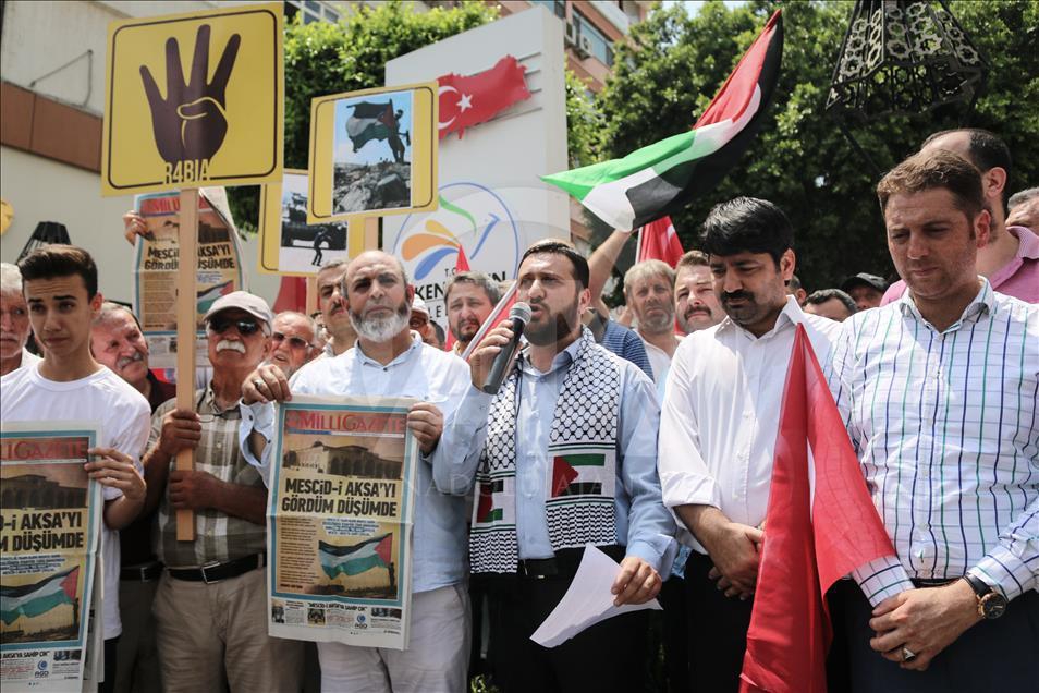 İşgalci İsrail'in Mescid-i Aksa'ya Yönelik Zulümleri Protesto  19