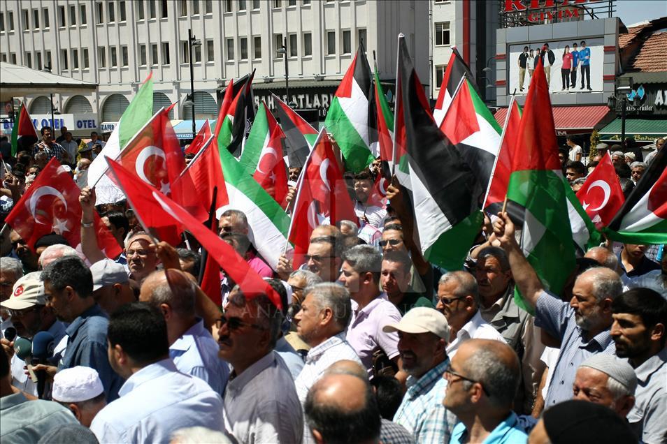 İşgalci İsrail'in Mescid-i Aksa'ya Yönelik Zulümleri Protesto  24