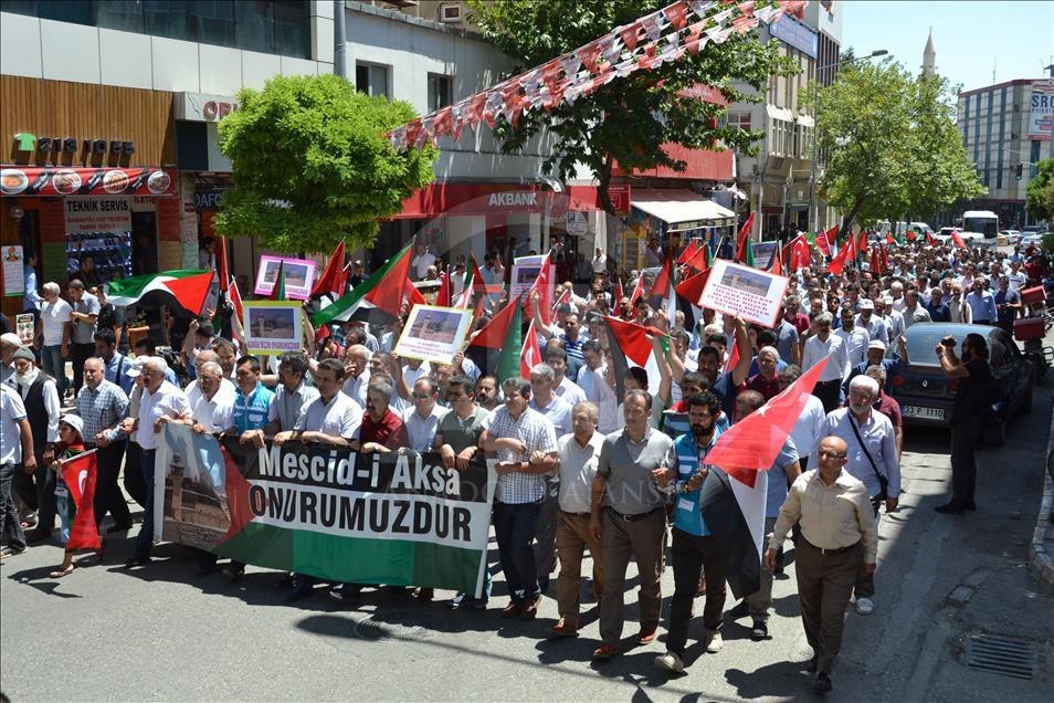 İşgalci İsrail'in Mescid-i Aksa'ya Yönelik Zulümleri Protesto  3