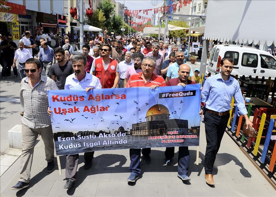 İşgalci İsrail'in Mescid-i Aksa'ya Yönelik Zulümleri Protesto  33