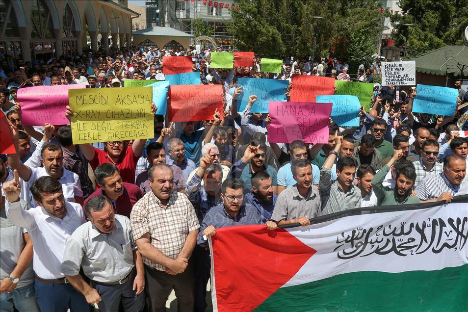 İşgalci İsrail'in Mescid-i Aksa'ya Yönelik Zulümleri Protesto  34