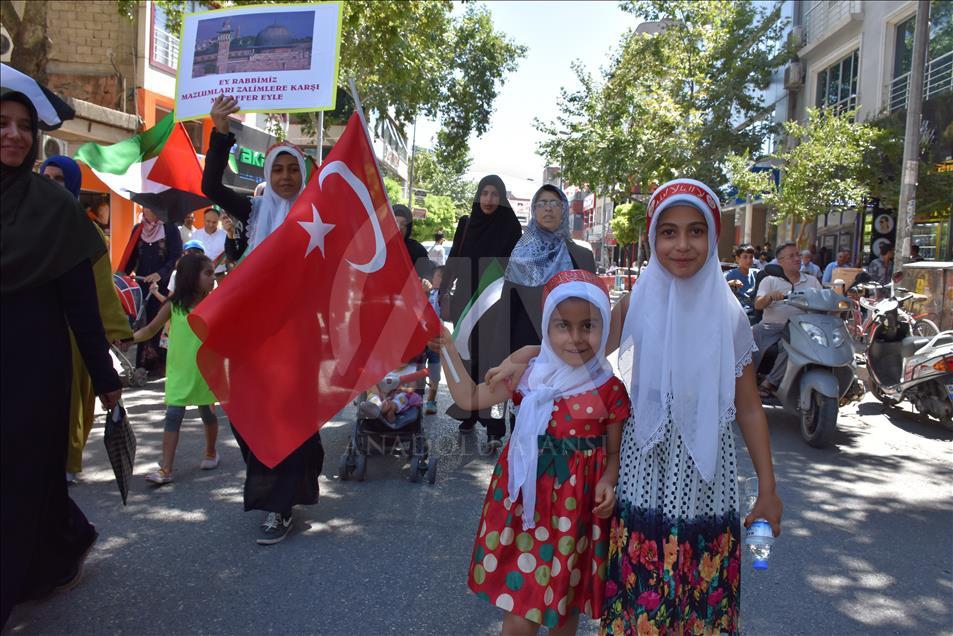 İşgalci İsrail'in Mescid-i Aksa'ya Yönelik Zulümleri Protesto  4