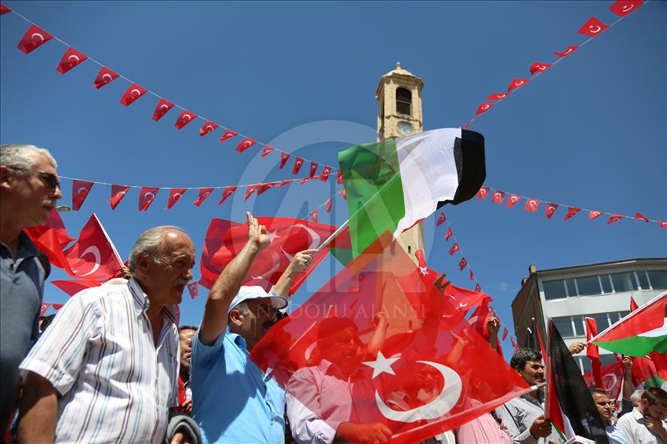 İşgalci İsrail'in Mescid-i Aksa'ya Yönelik Zulümleri Protesto  6