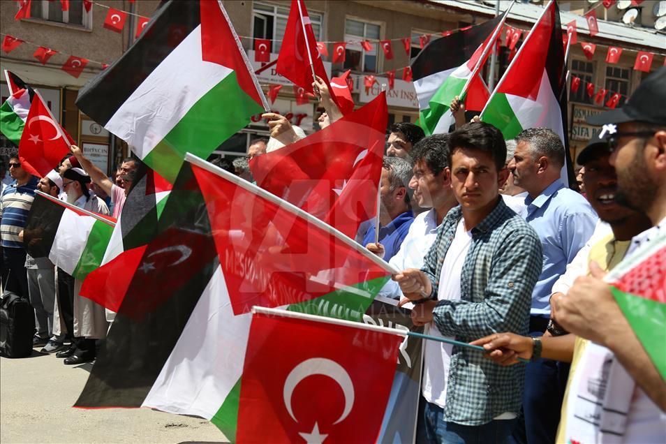 İşgalci İsrail'in Mescid-i Aksa'ya Yönelik Zulümleri Protesto  7