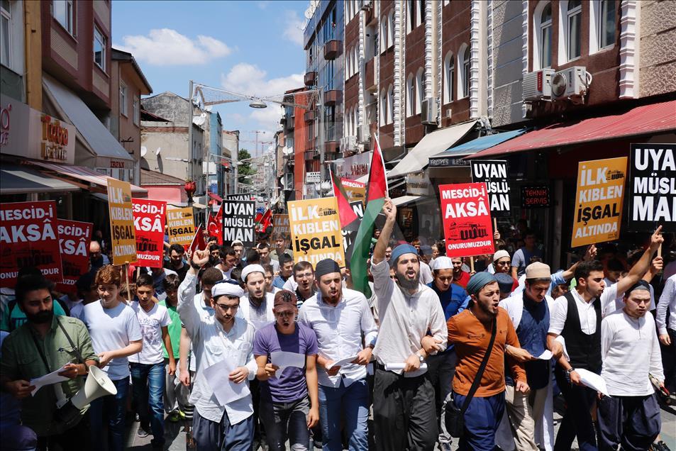 İşgalci İsrail'in Mescid-i Aksa'ya Yönelik Zulümleri Protesto  8