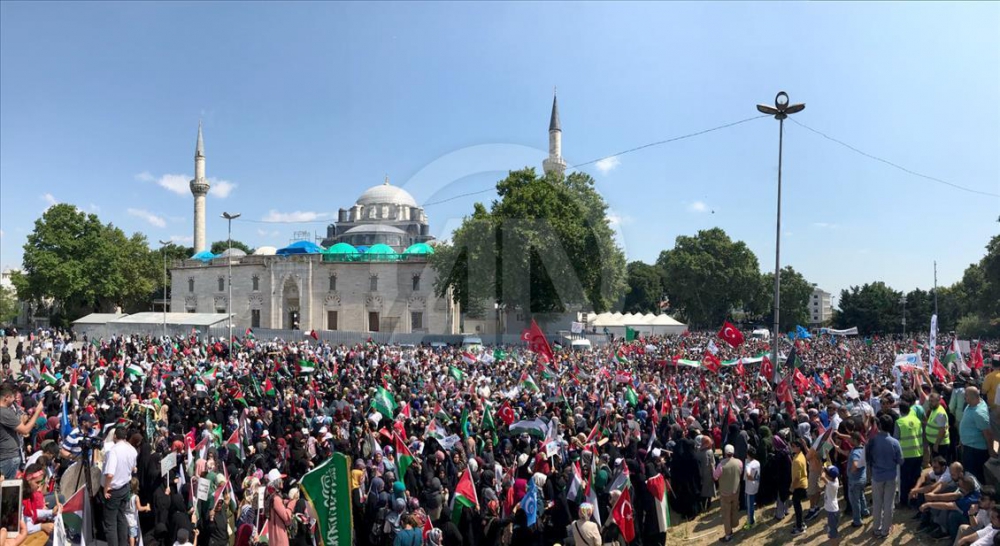 İşgalci İsrail'in Mescid-i Aksa'ya Yönelik Zulümleri Protesto  9