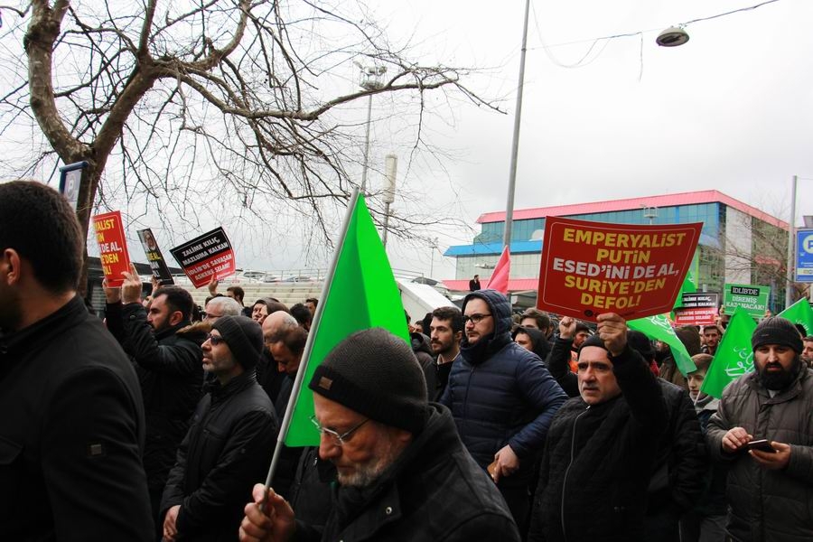 Rusya Konsolosluğu Önünde İdlib Katliamı Protesto Edildi 10