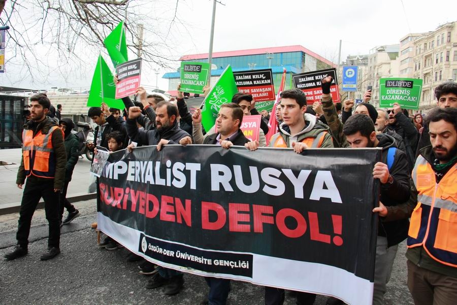 Rusya Konsolosluğu Önünde İdlib Katliamı Protesto Edildi 11