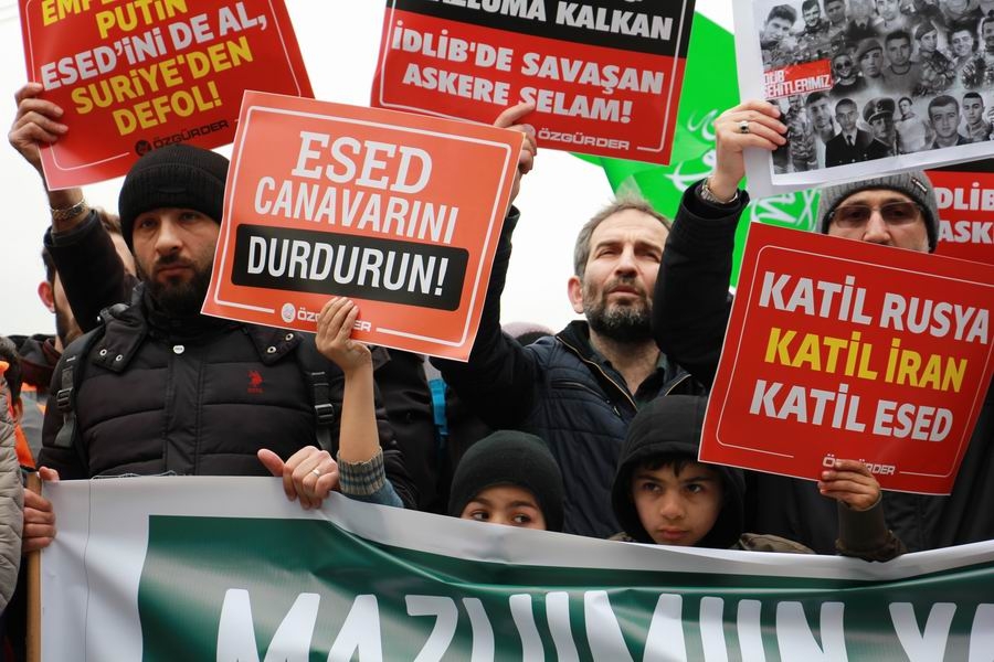 Rusya Konsolosluğu Önünde İdlib Katliamı Protesto Edildi 14