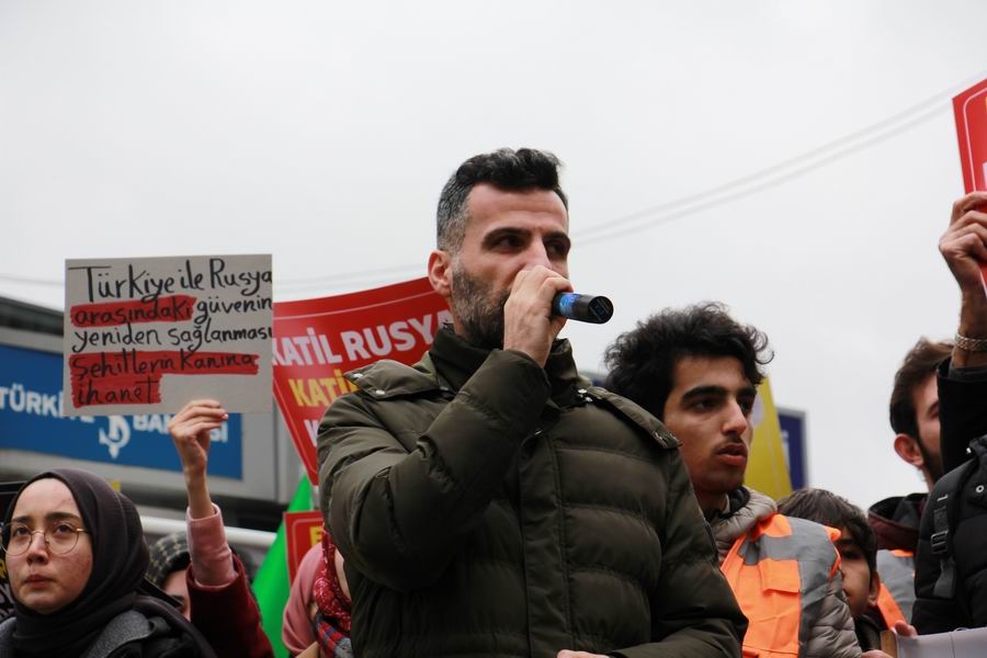 Rusya Konsolosluğu Önünde İdlib Katliamı Protesto Edildi 16