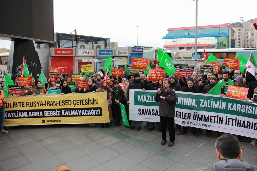 Rusya Konsolosluğu Önünde İdlib Katliamı Protesto Edildi 20