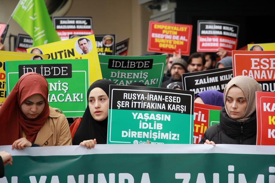 Rusya Konsolosluğu Önünde İdlib Katliamı Protesto Edildi 24