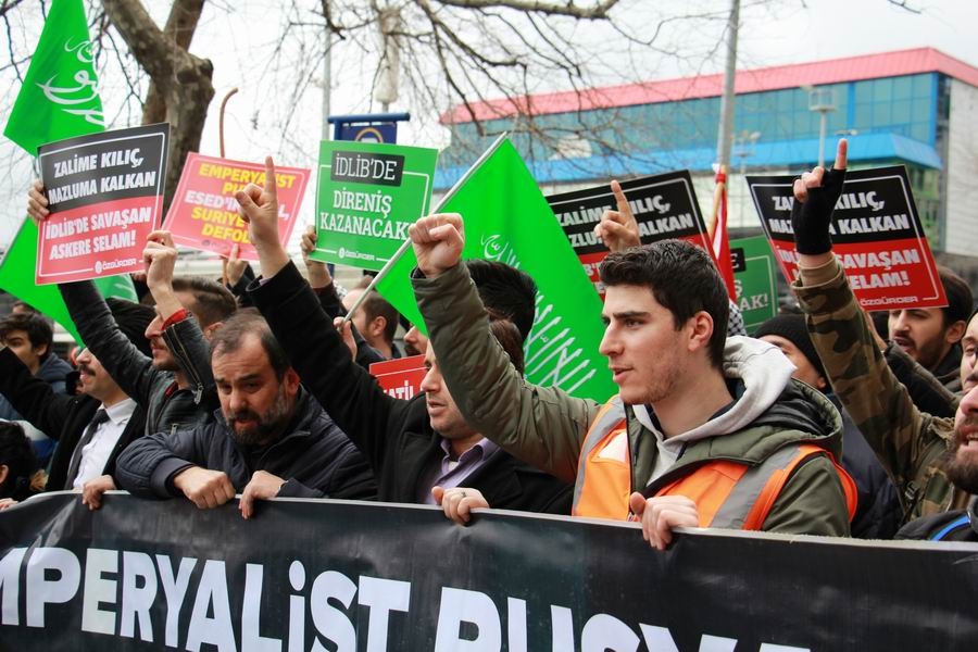 Rusya Konsolosluğu Önünde İdlib Katliamı Protesto Edildi 26