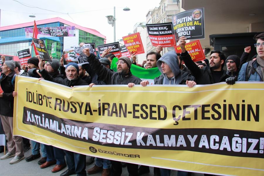 Rusya Konsolosluğu Önünde İdlib Katliamı Protesto Edildi 4