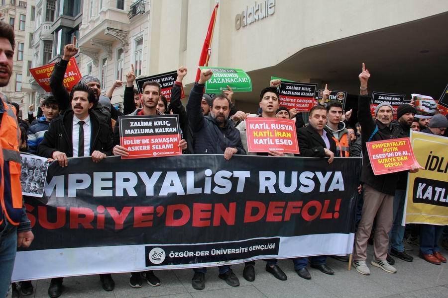 Rusya Konsolosluğu Önünde İdlib Katliamı Protesto Edildi 5