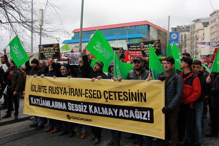 Rusya Konsolosluğu Önünde İdlib Katliamı Protesto Edildi 9