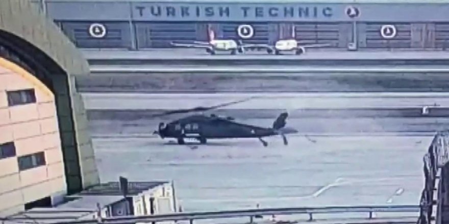 Helikopterin kaza anı kamerada