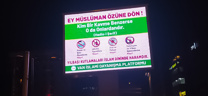 Van'da 'yılbaşı kutlamalarına' karşı afişler asıldı