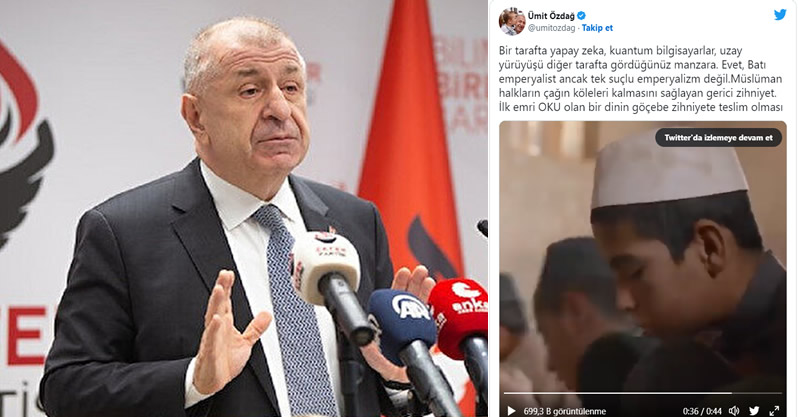 Ümit Özdağ hem ırkçılığını hem de İslam düşmanlığını tam gaz sürdürüyor