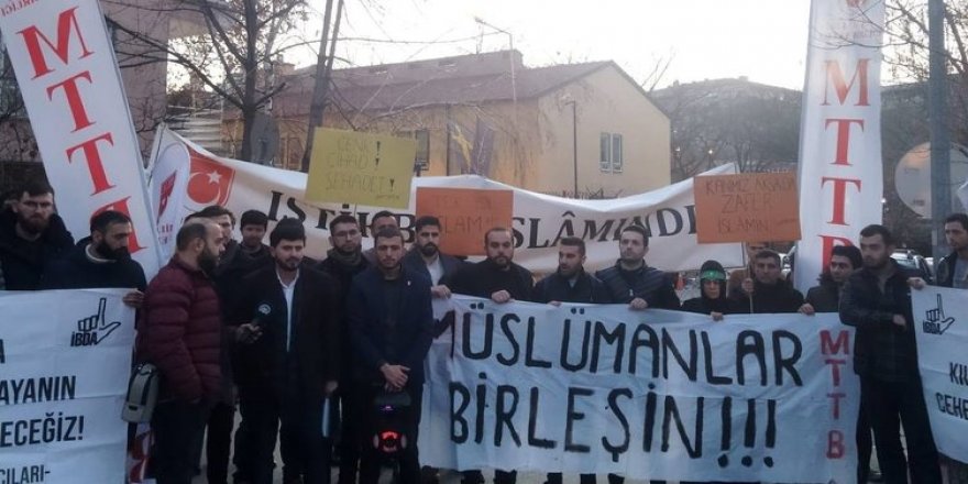 İsveç’de Kur’an-ı Kerim’i yakma alçaklığı Ankara’da protesto edildi