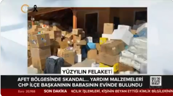 Depremzedelere giden tonlarca yardımı CHP'li başkanın babası yağmalamış!