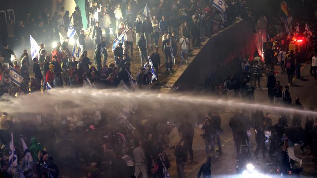 İşgal devleti İsrail: "Ülkedeki protestoları ABD destekliyor"