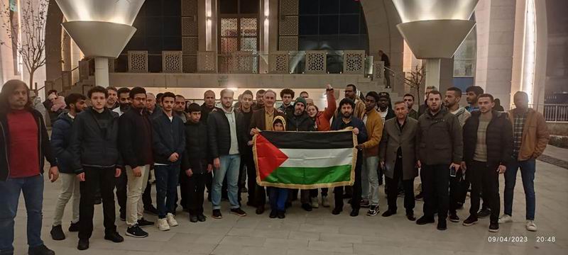 İzmir’de Uluslararası Öğrencilerden Mescid-i Aksa’ya siyonist saldırıya protesto