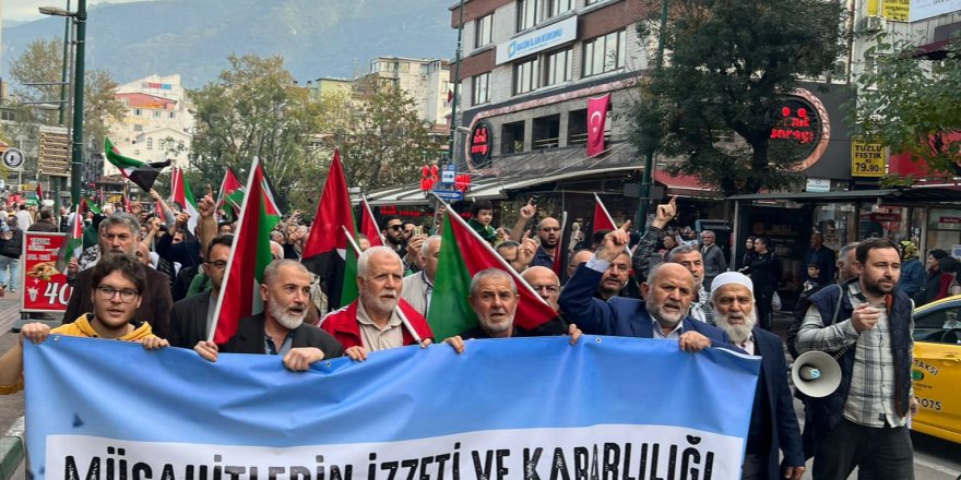 Bursa’da Aksa Tufanı’na destek eylemi yapıldı