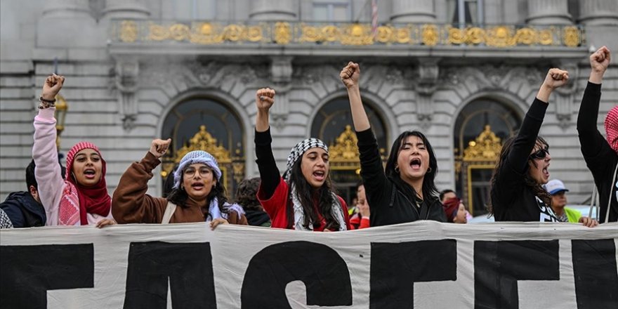 ABD'nin Los Angeles kentinde Filistin'e destek eylemi yapıldı