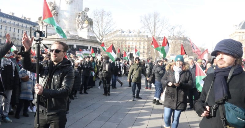 Paris'ten Brüksel'e Filistin yürüyüşü başladı