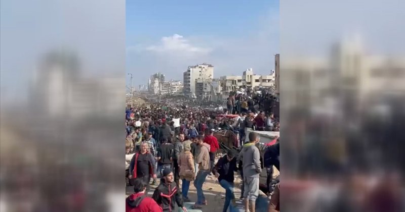 İşgalciler yardım için toplanan Gazzelilere yine ateş açtı