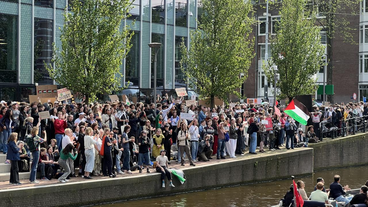 Hollanda'daki üniversitelerde Filistin eylemleri sürüyor