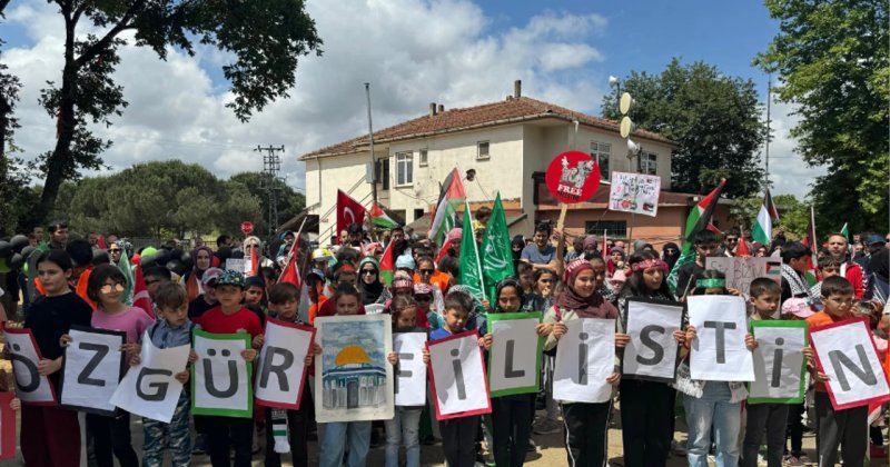 Pendik'te "Çocuklar Gazze'ye destek için yürüyor" etkinliği