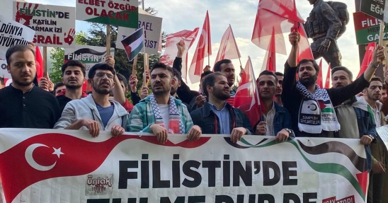 Zonguldak'ta Gazze'ye destek eylemi yapıldı