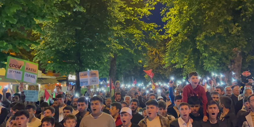 Siyonist çetenin Refah katliamı Amasya’da lanetlendi