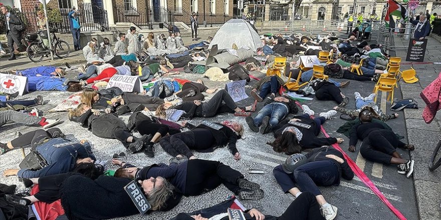 İrlanda'da Filistin'e destek gösterisi düzenlendi