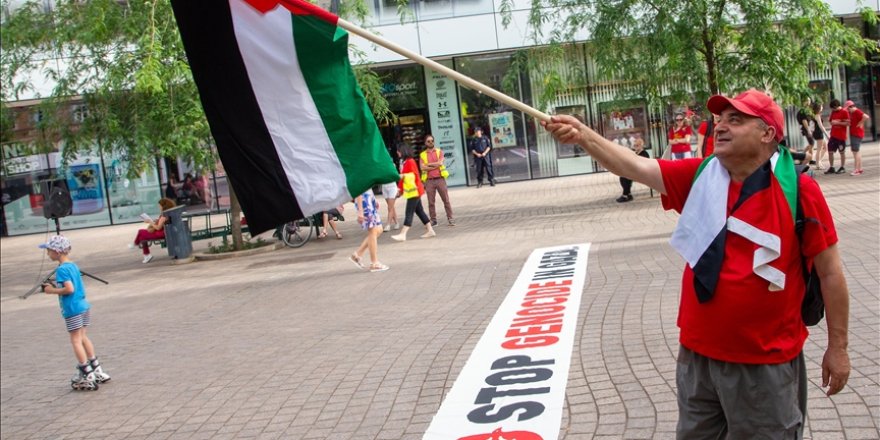 Çocuk katili İsrail Hırvatistan'da protesto edildi