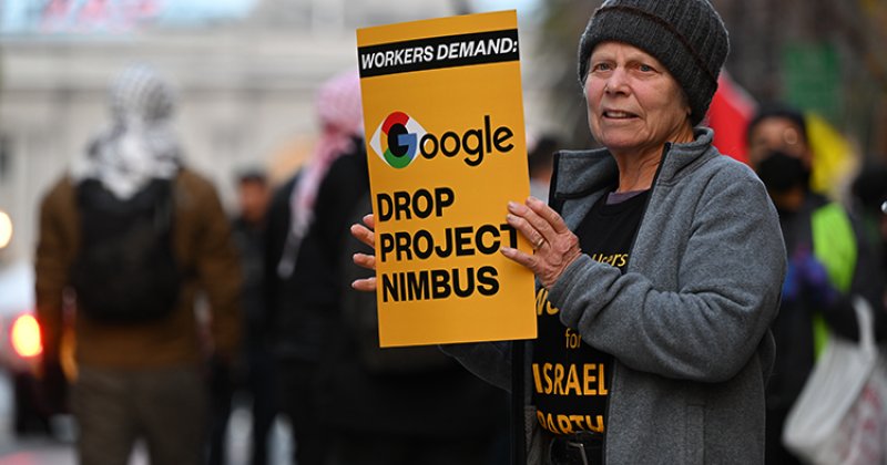 İrlanda'da Google ile işgal rejimi arasında imzalanan "Nimbus Projesi"ne tepki