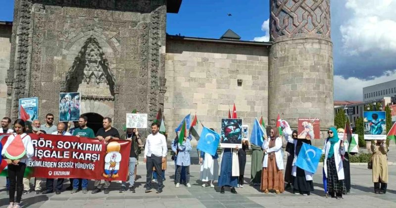 Erzurum'da sağlıkçılar Gazze için 32 haftadır sessiz yürüyüş yapıyor