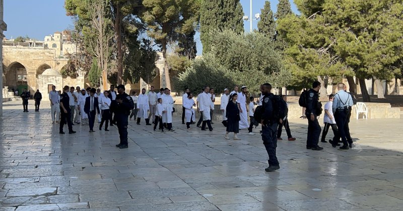 Siyonist sömürgeciler Kudüs'teki Aksa Camii'ne girdi