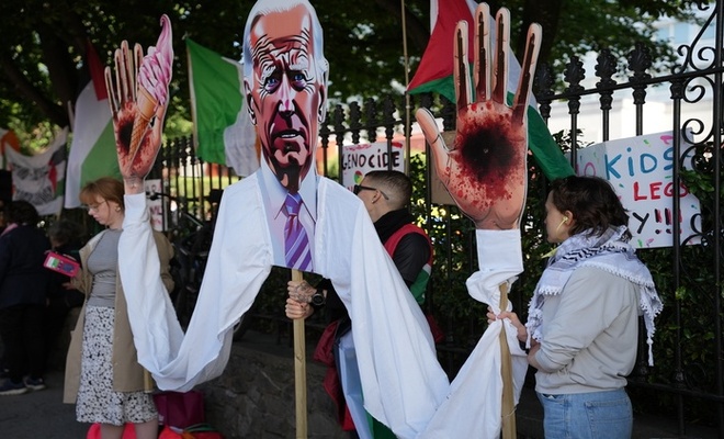 Dublin’de “ABD’nin İsrail’in gerçekleştirdiği soykırımdaki ortaklığı” protesto edildi!