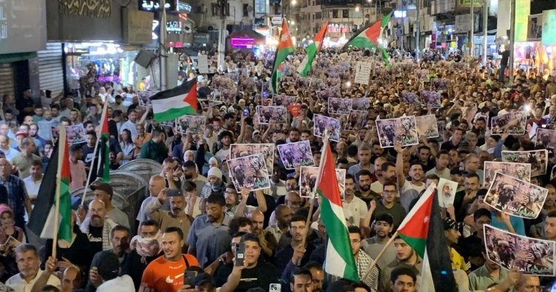 Ürdün'de, Gazze'ye destek gösterisi düzenlendi