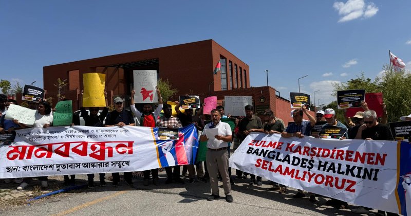 Hasina diktasının Bangladeş’teki zulmü Ankara’da protesto edildi