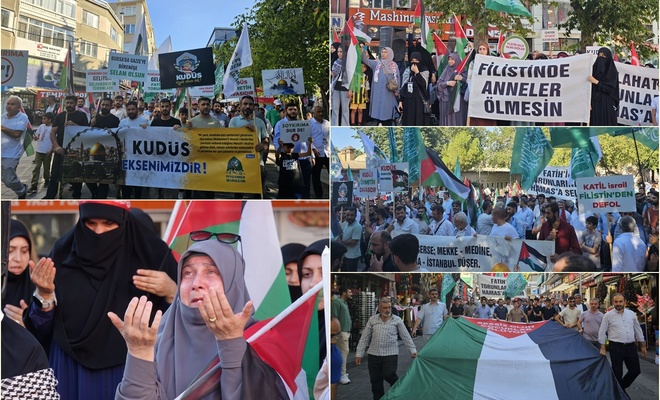 Bursa'da işgal rejiminin katliamları protesto edildi