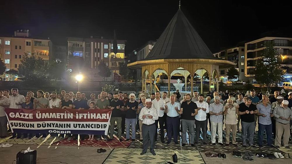 Amasya’da eller Gazze için duaya kalktı