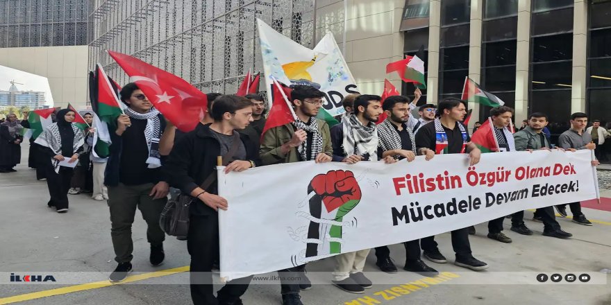 Medeniyet Üniversitesi öğrencileri, Gazze’ye destek için toplandı