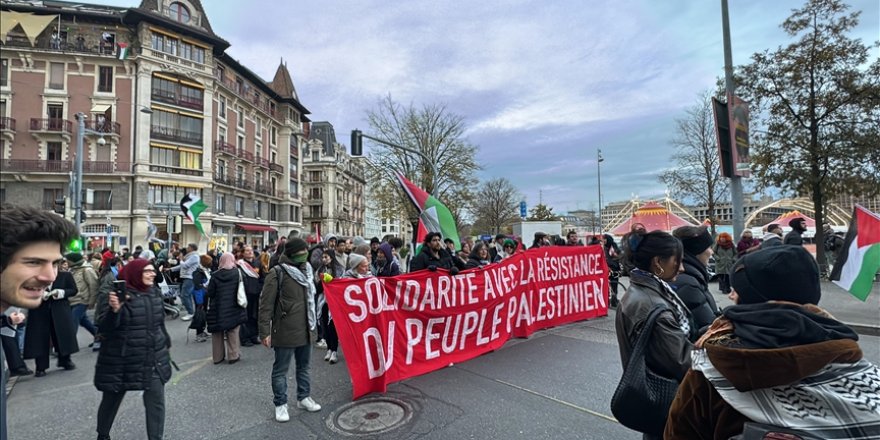 Gazze ve Lübnan'daki katliamlar Cenevre'de protesto edildi